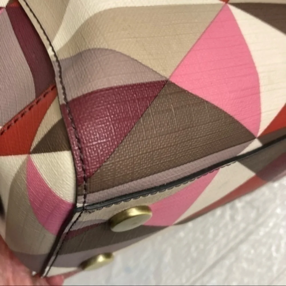 Fossil Sidney scarlet multicolor convertible barrel messenger bag - Picture 7 of 13